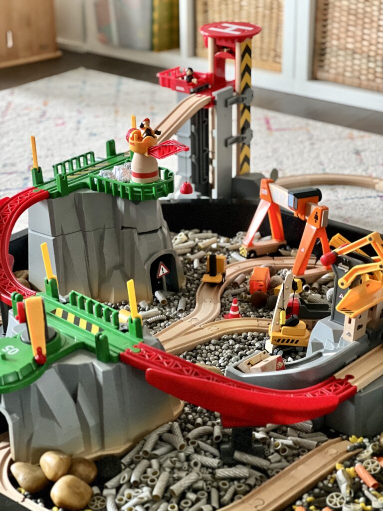 brio cargo mountain train track play