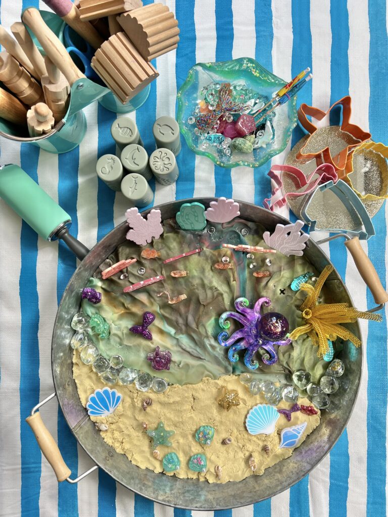 ocean play dough invitation