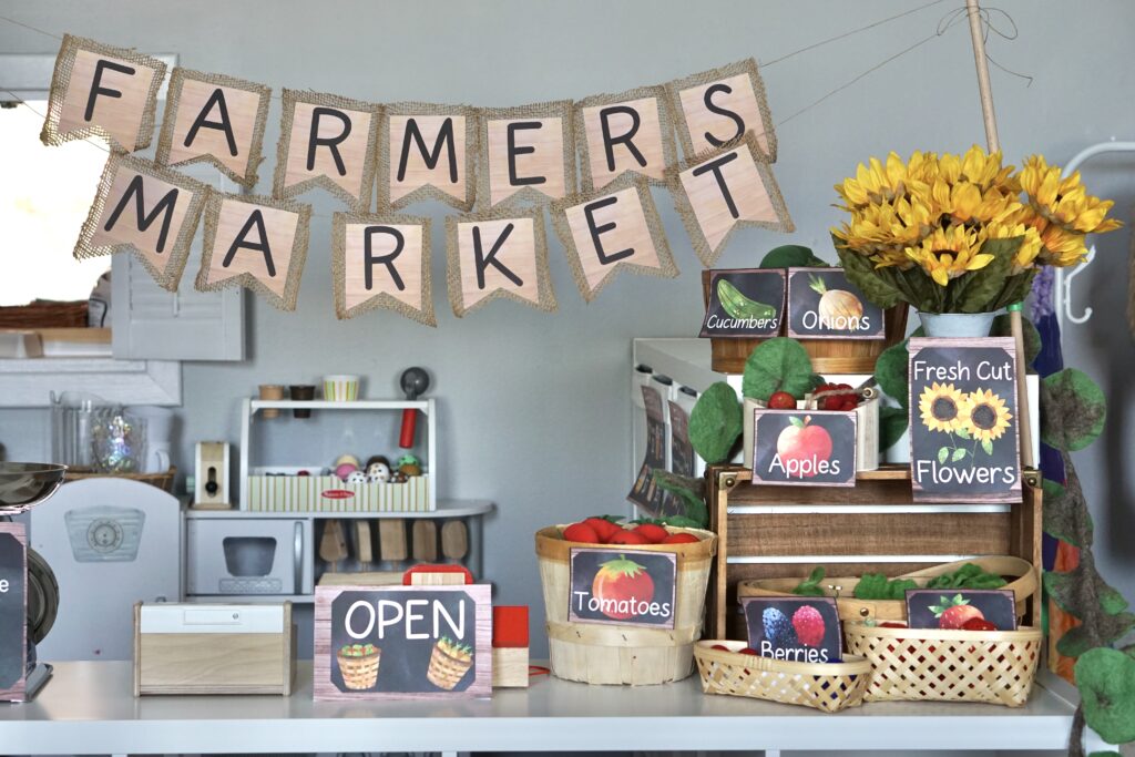 farmer's market countertop play