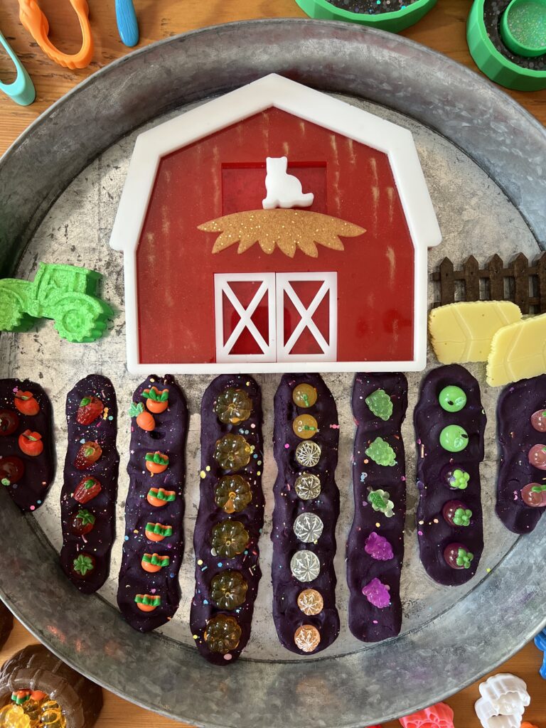 tray for farm resin resources and playdough