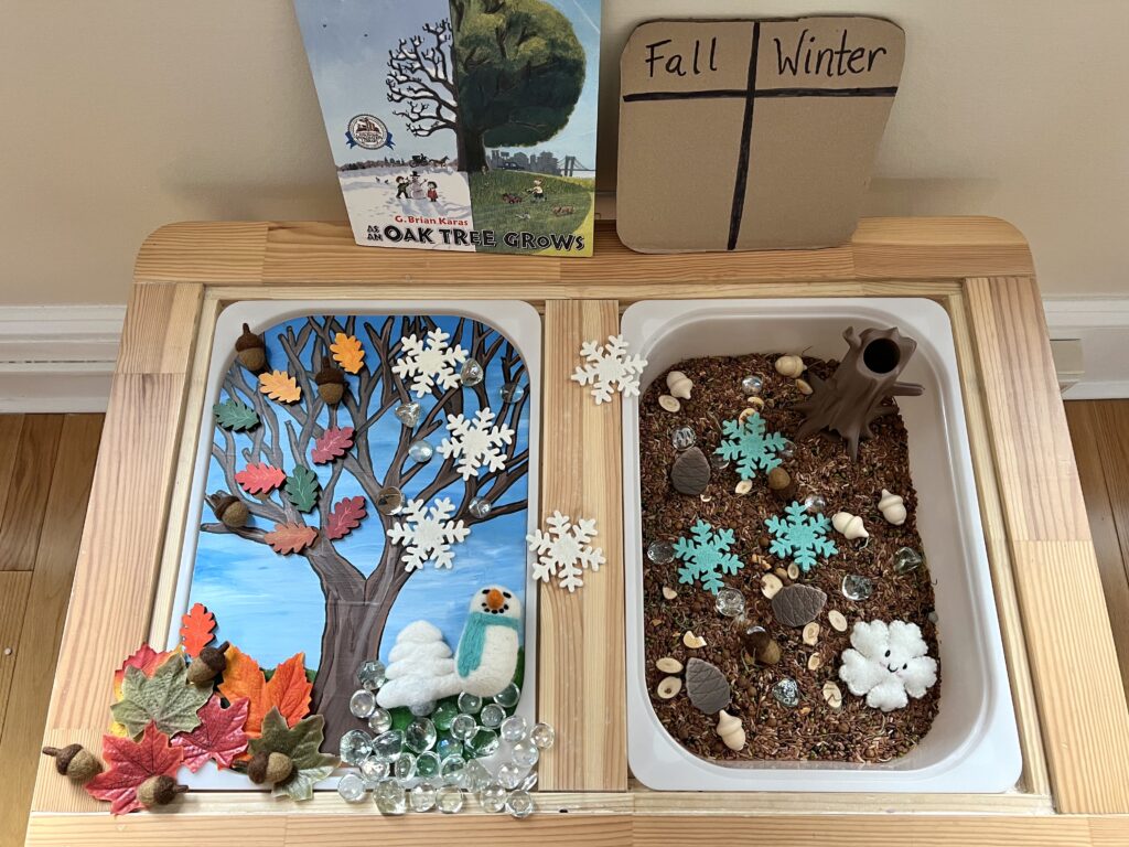 changing seasons sensory flisat table play