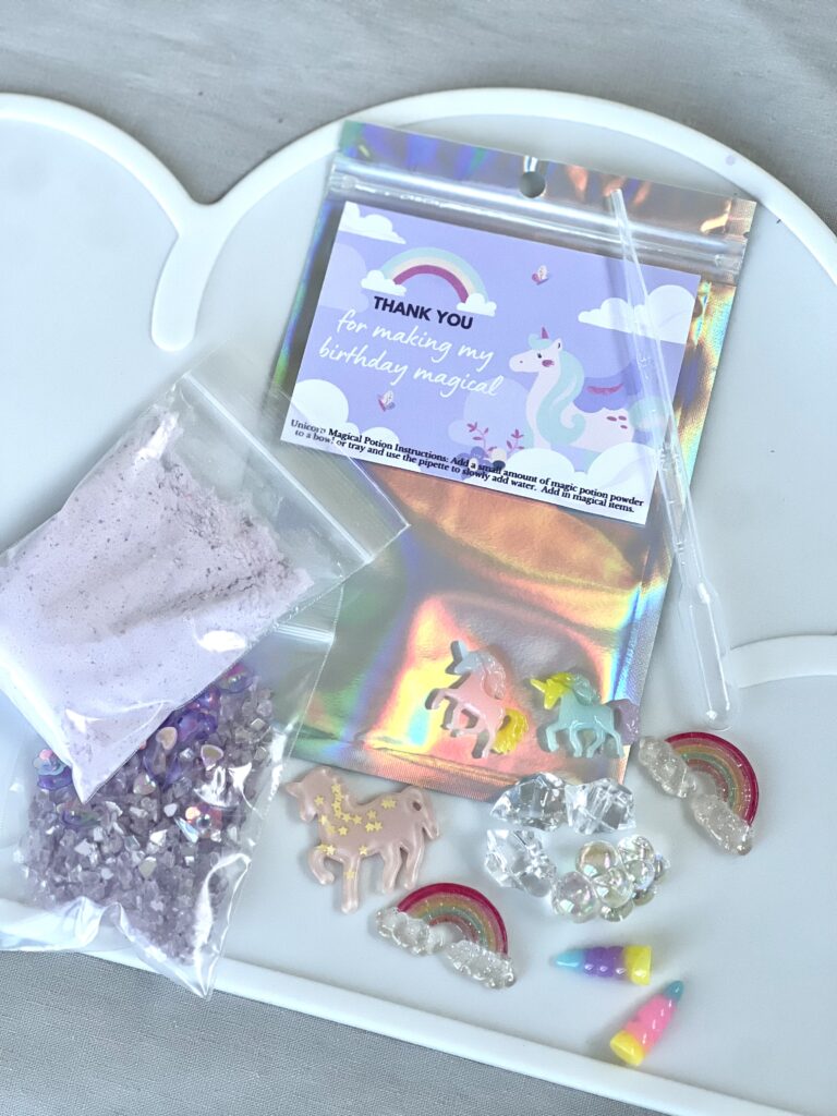 unicorn potion kit party favour