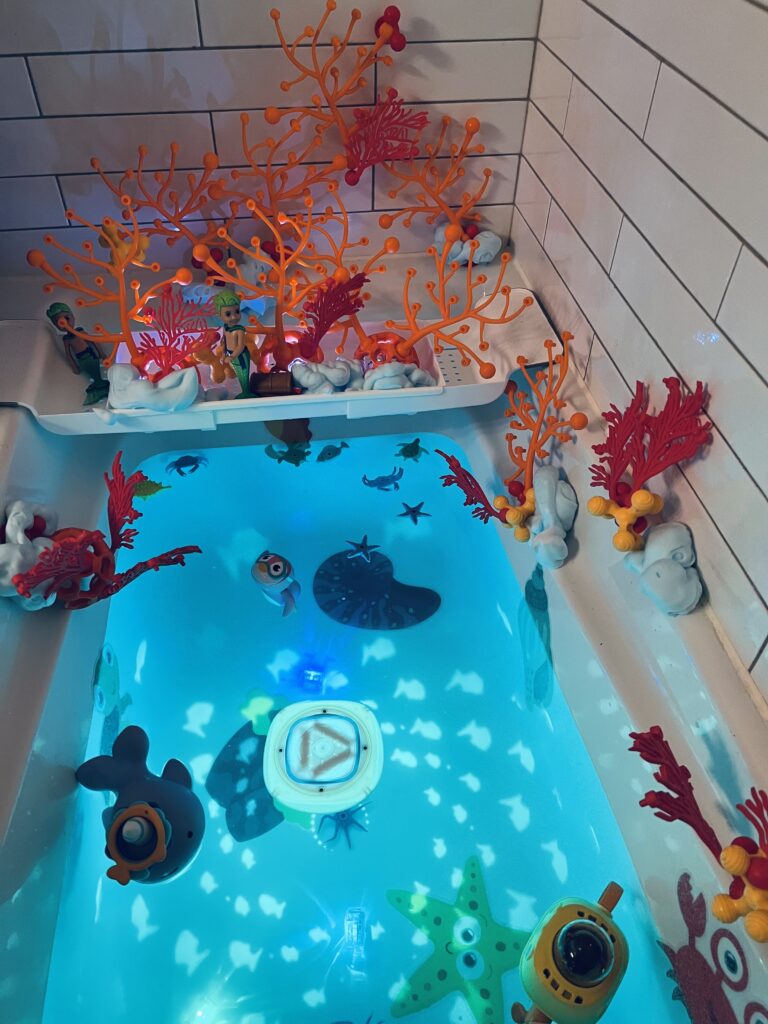 ocean themed bath time