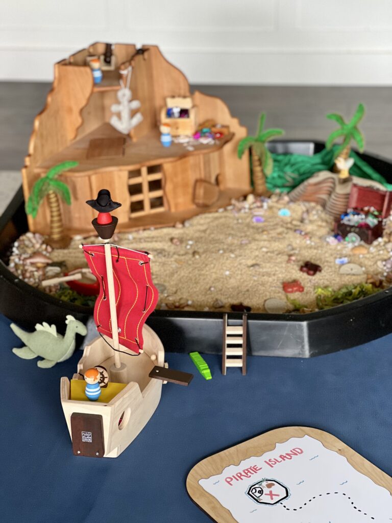 pirate small world play set up