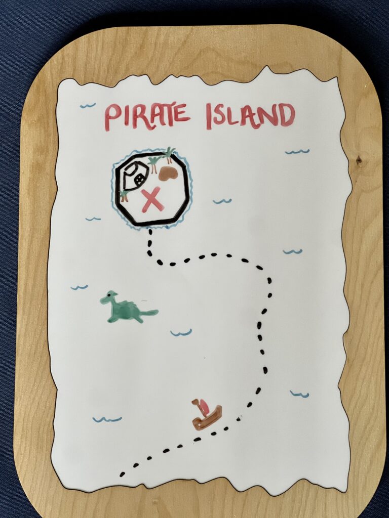 acrylic pirate map insert