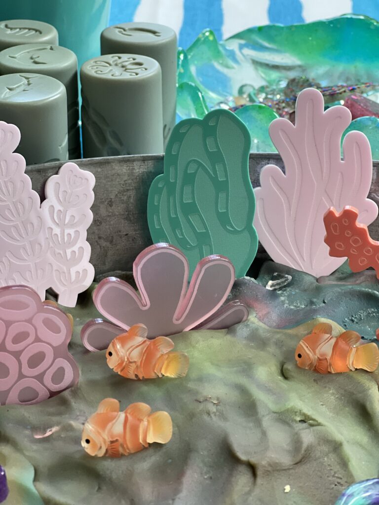 acrylic coral for sensory play