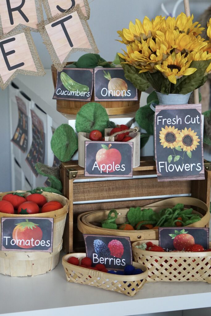 toy vegetables for farmer's market