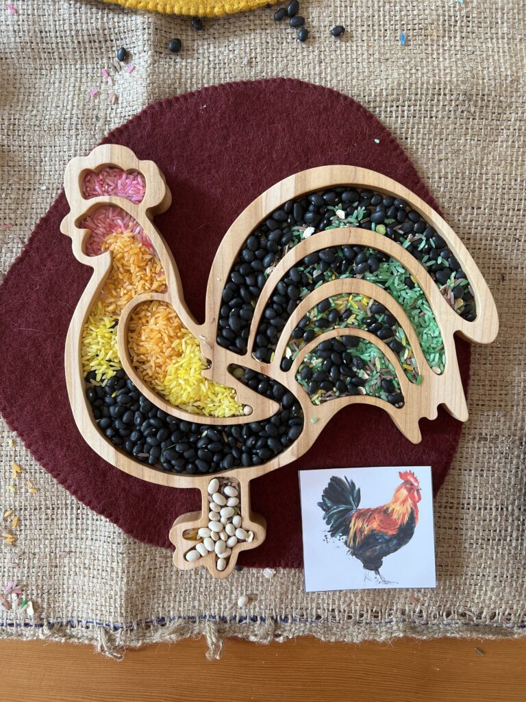 rooster sensory art